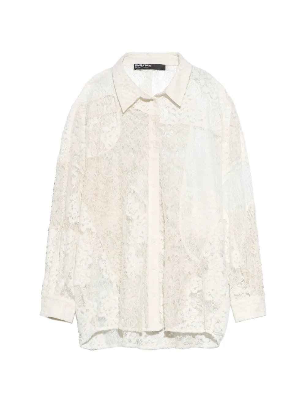 BIMBA Y LOLA chemise oversize en dentelle ivoire à design patchwork - Tons neutres BIMBA Y LOLA chemise oversize en dentelle ivoire à design patchwork - Tons neutres