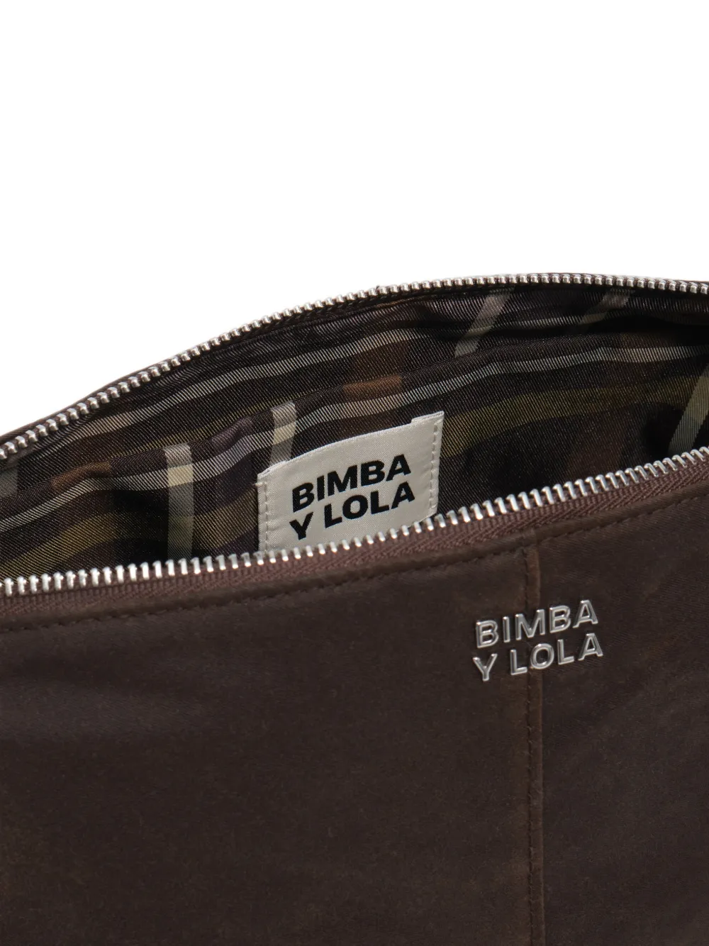 BIMBA Y LOLA Grote gecoate make-up hoes Bruin