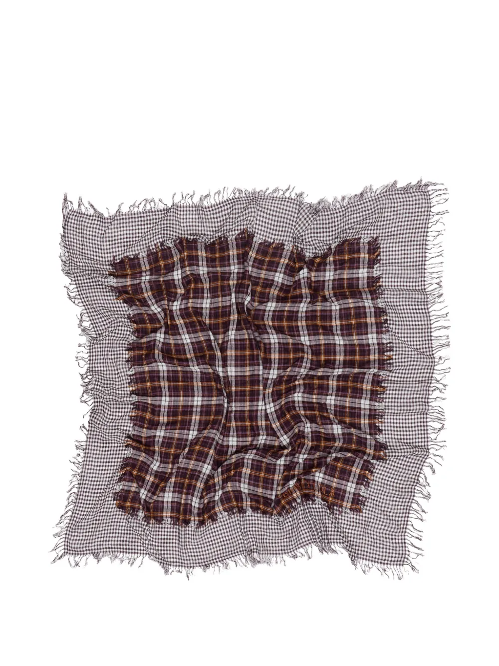 BIMBA Y LOLA Sjaal met tartan afwerking Paars
