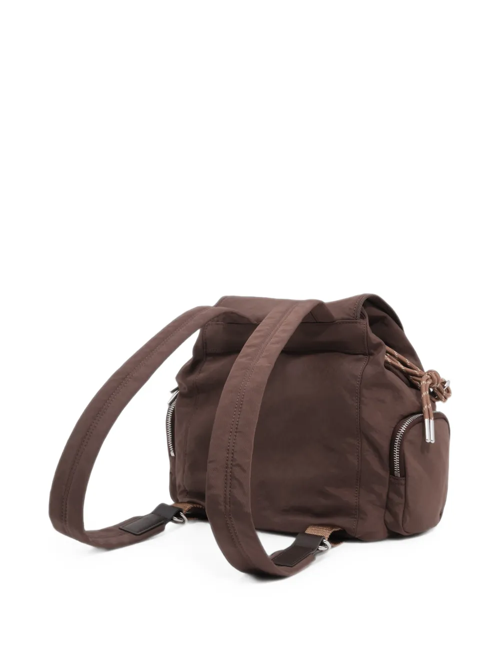 BIMBA Y LOLA Grote nylon rugzak met zak Bruin