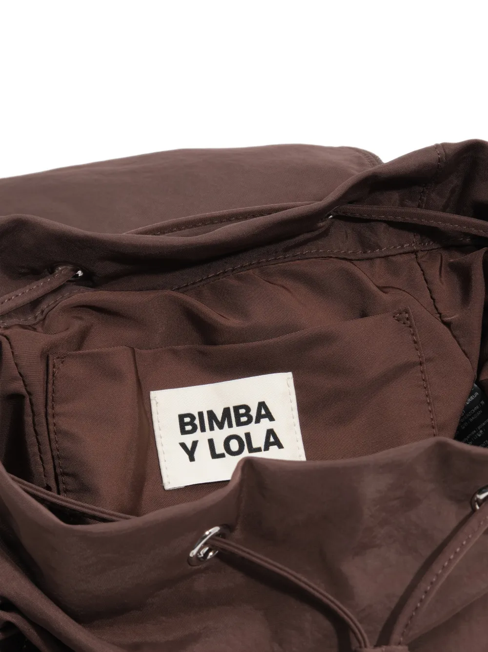 BIMBA Y LOLA Grote nylon rugzak met zak Bruin