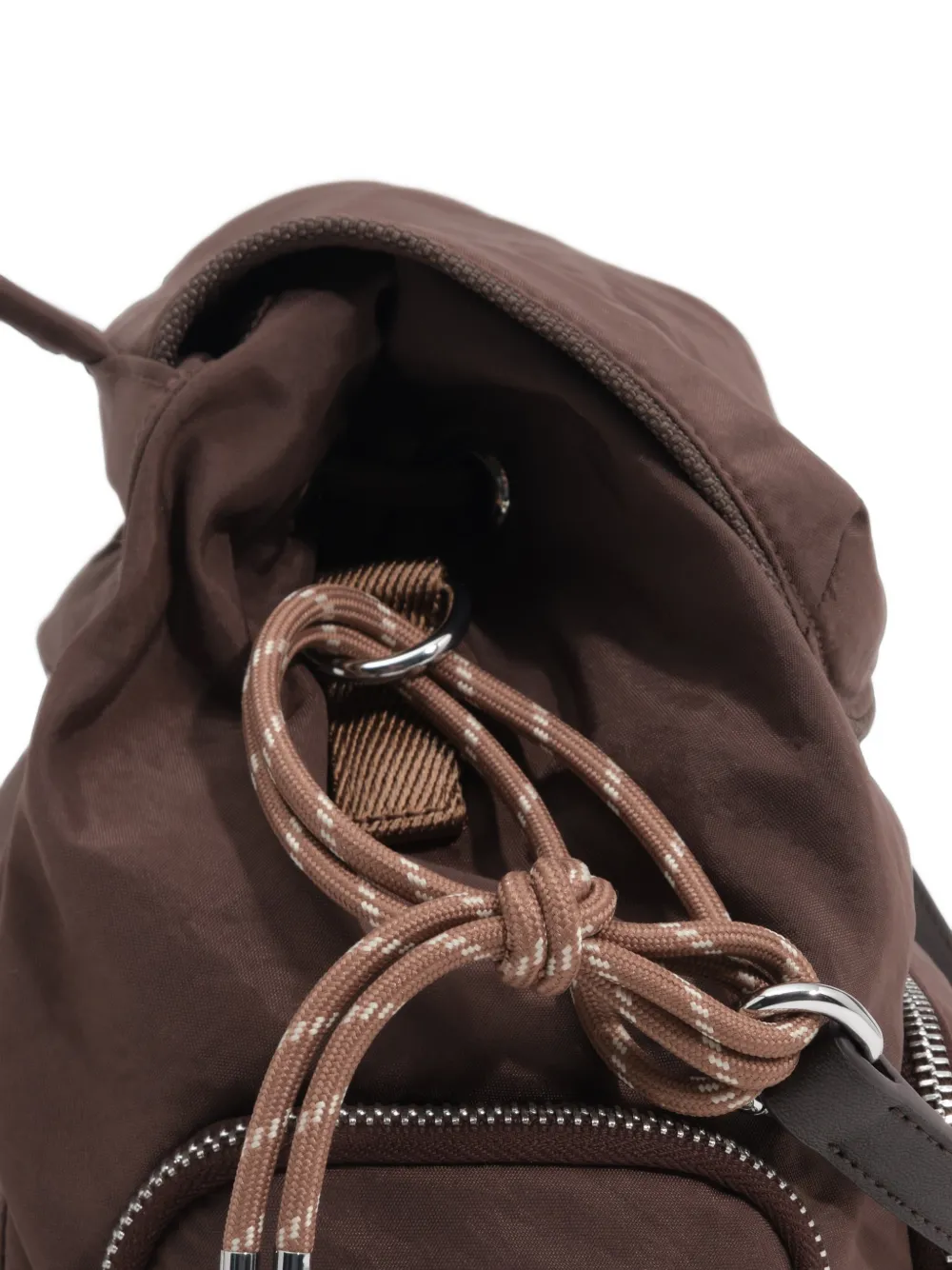 BIMBA Y LOLA Grote nylon rugzak met zak Bruin