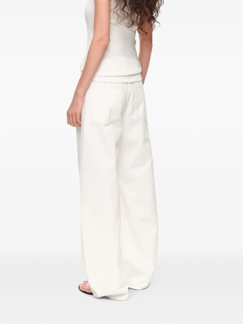 BIMBA Y LOLA Barrel denim broek met 5 zakken Beige