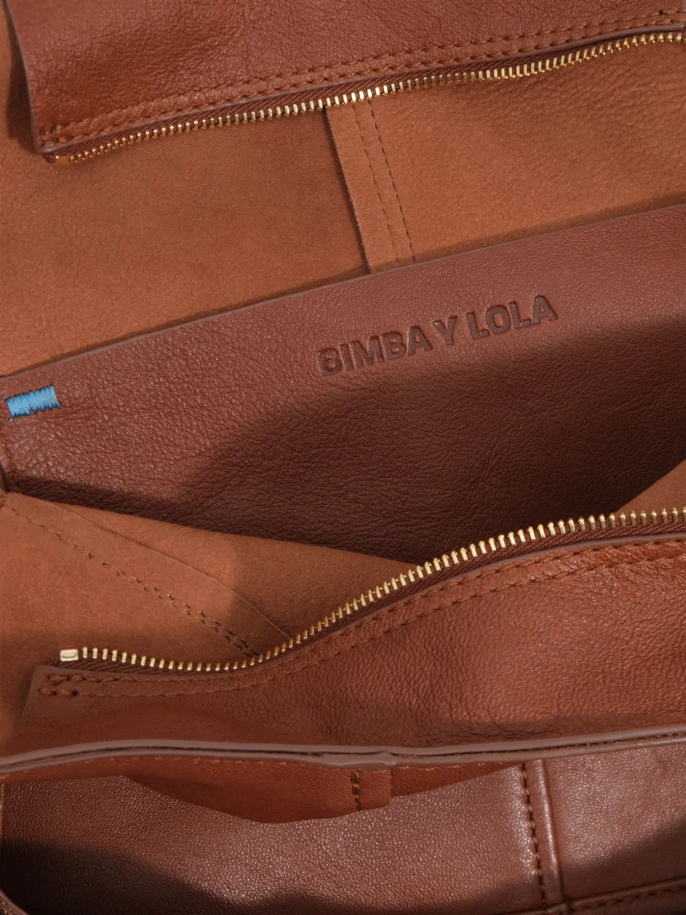 BIMBA Y LOLA Medium Paper leren tas Bruin
