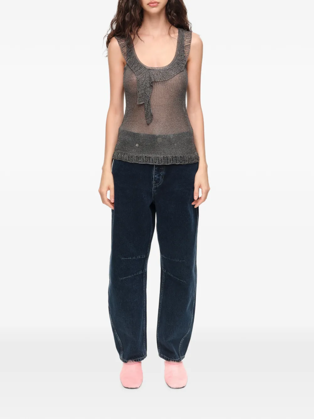 BIMBA Y LOLA Barrel denim broek met 5 zakken Blauw