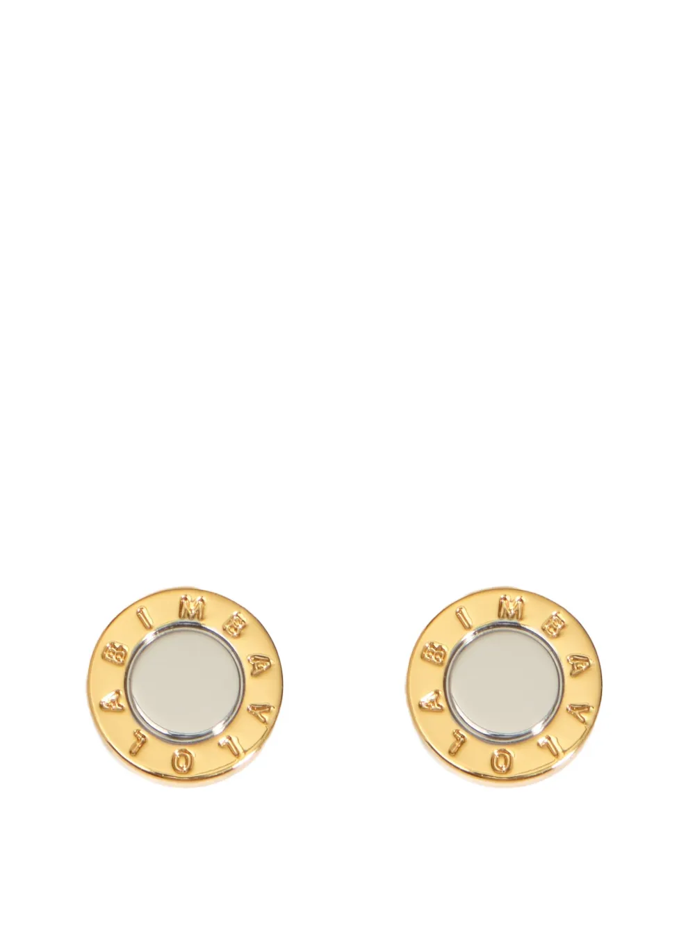 BIMBA Y LOLA two-tone logo earrings - Oro