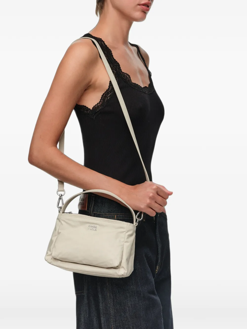 BIMBA Y LOLA Chihuahua katoenen mini-tas Beige