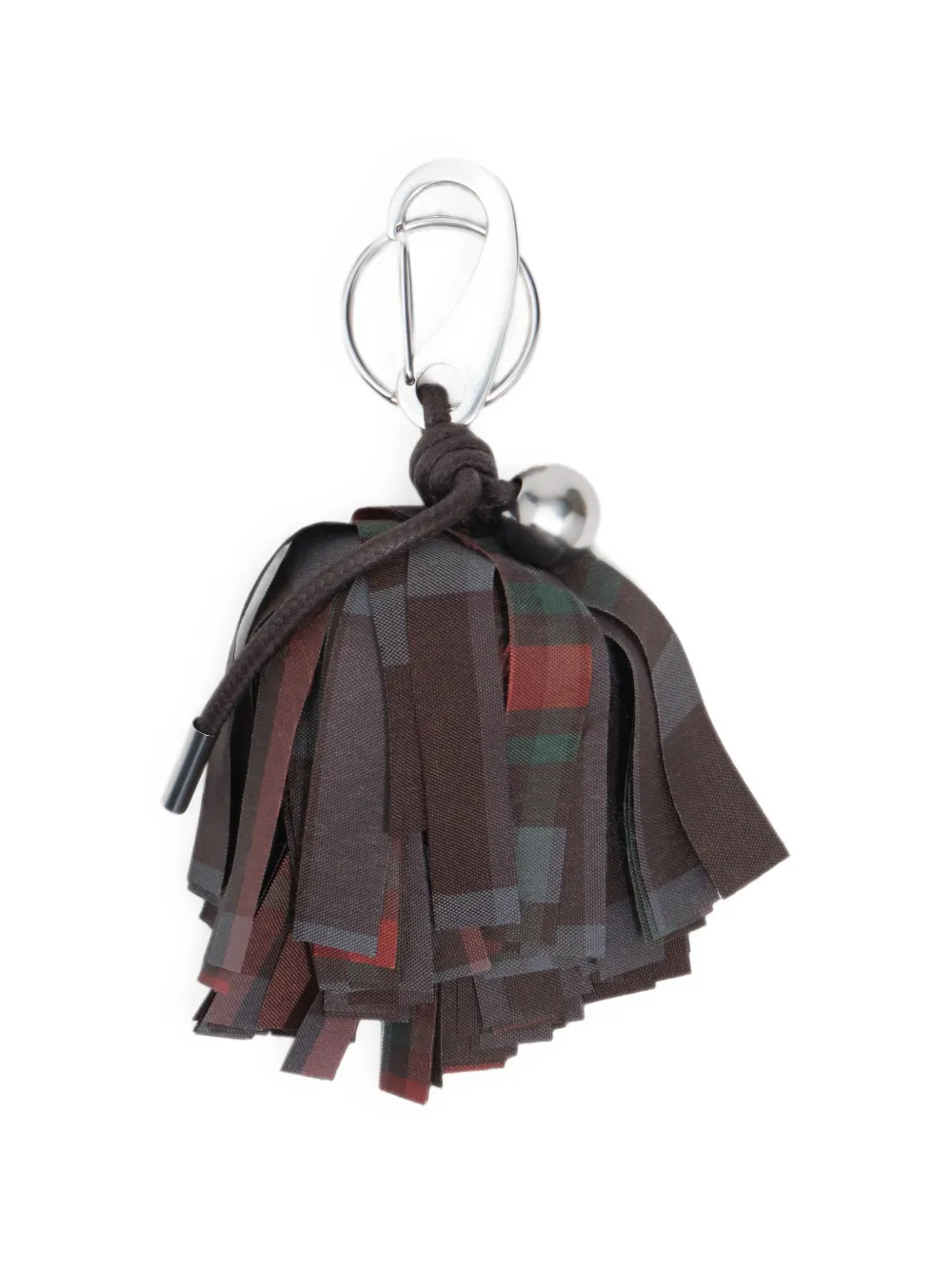 BIMBA Y LOLA checked pompom keyring