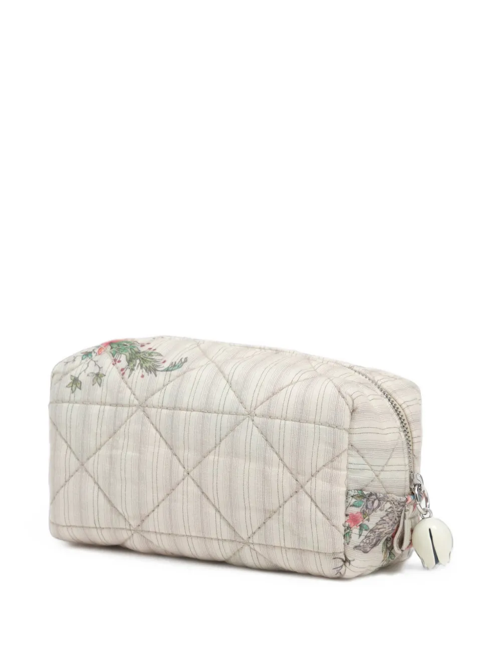 BIMBA Y LOLA Kleine Romantic Sweet Birds katoenen make-up tas Beige