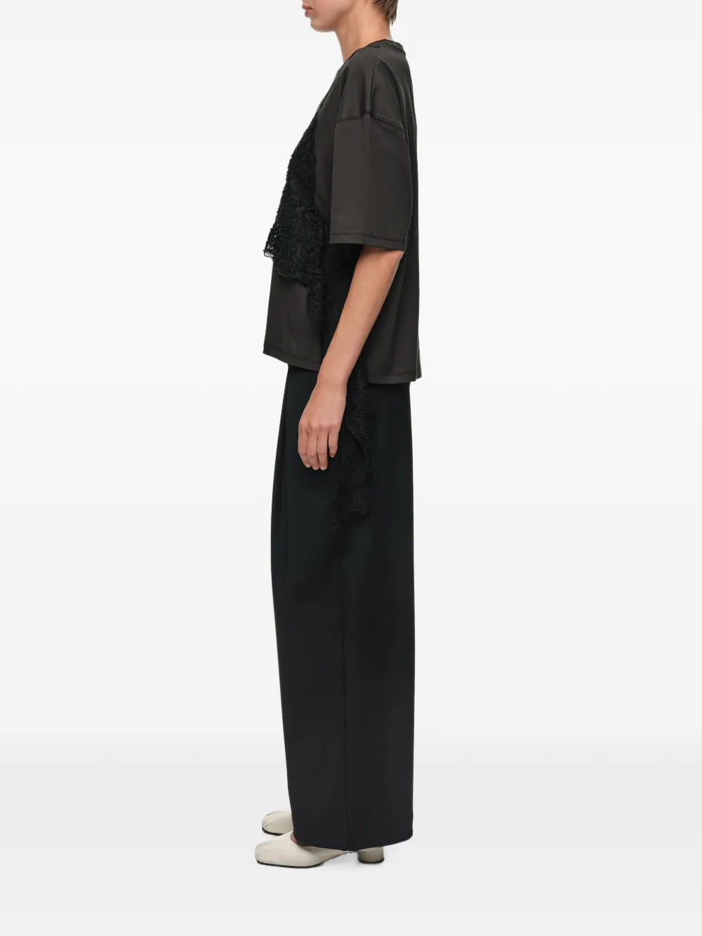 BIMBA Y LOLA Lange pantalon met figuurnaden Zwart