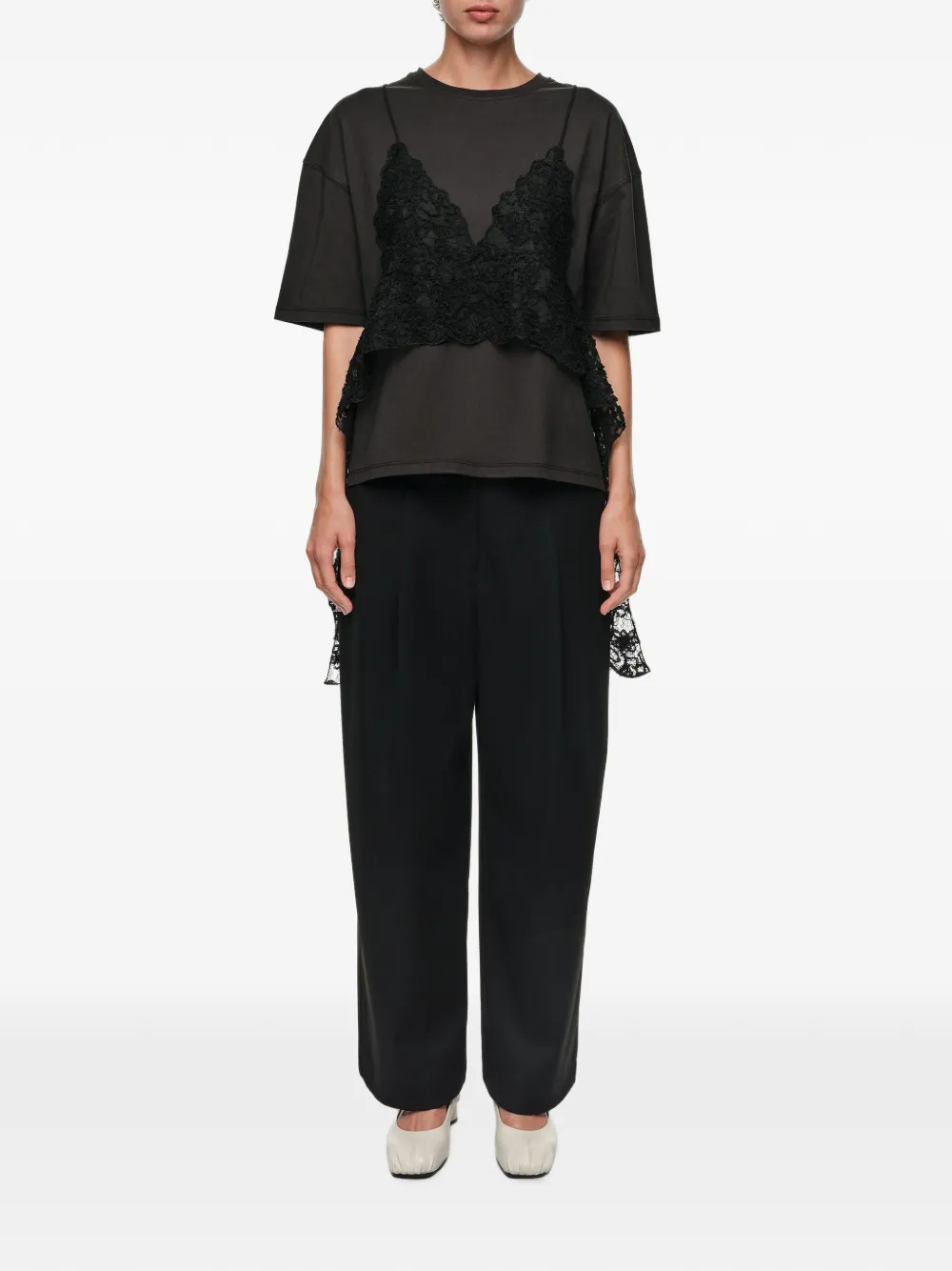 BIMBA Y LOLA Lange pantalon met figuurnaden Zwart