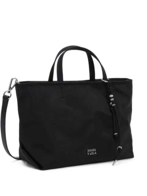 BIMBA Y LOLA medium black nylon shopper bag