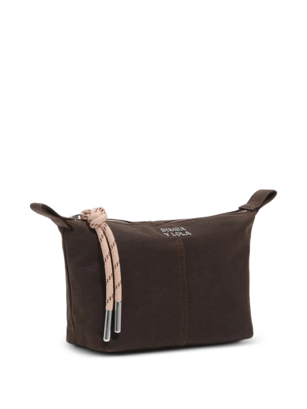 BIMBA Y LOLA small dark brown coated Trapecio make-up case