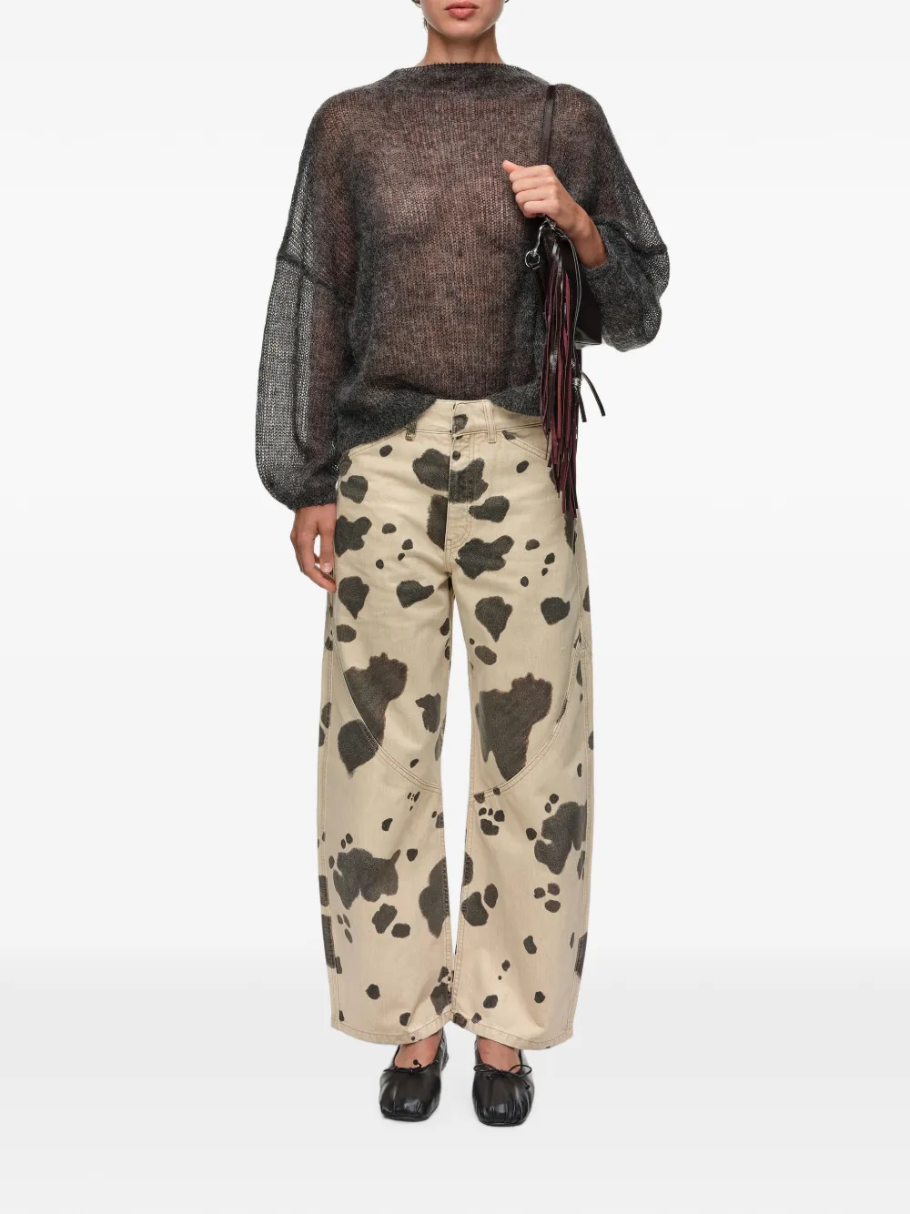 BIMBA Y LOLA Barrelbroek met vijf zakken Beige