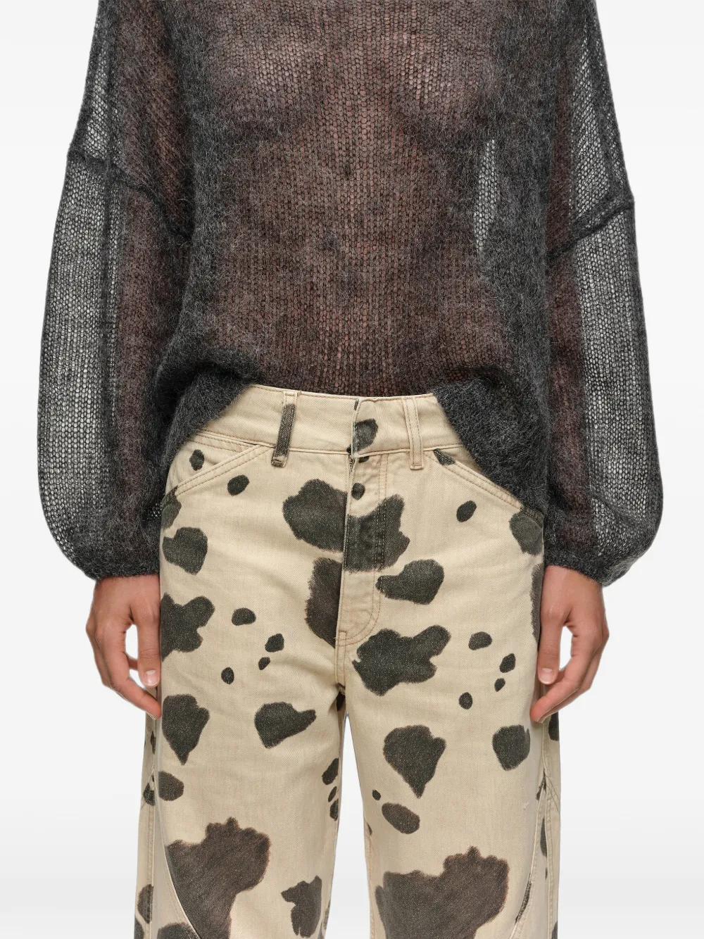 BIMBA Y LOLA Barrelbroek met vijf zakken Beige