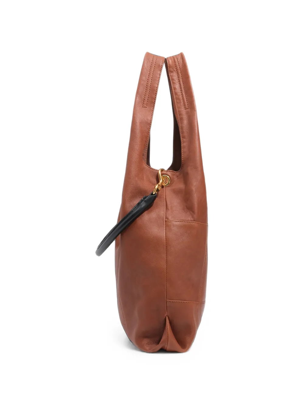BIMBA Y LOLA Grote paperbag met patchwork Bruin
