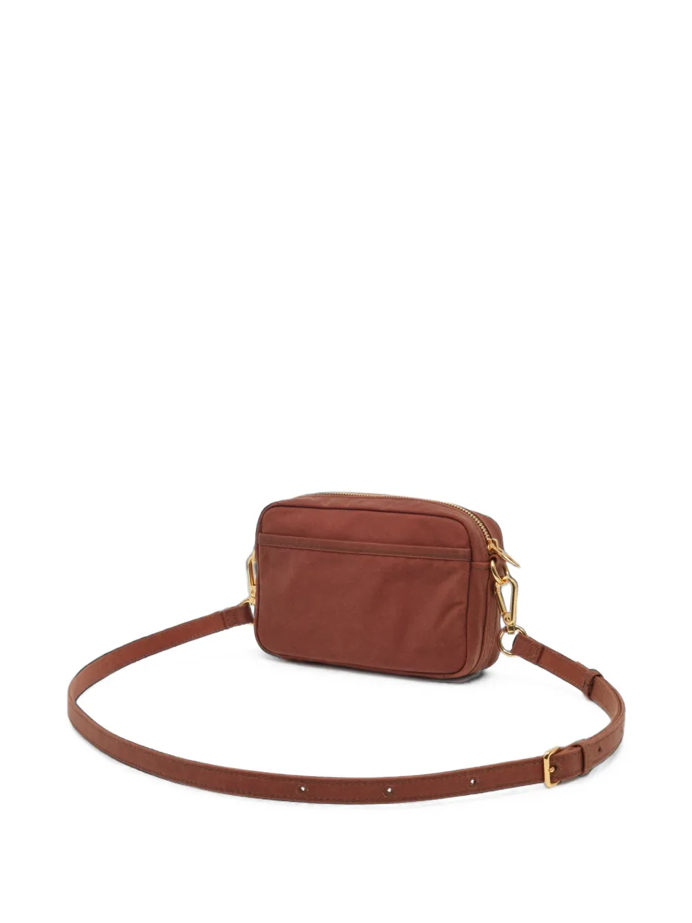 BIMBA Y LOLA Kleine gecoate crossbodytas Bruin
