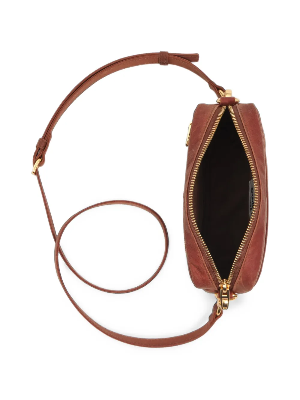 BIMBA Y LOLA Kleine gecoate crossbodytas Bruin