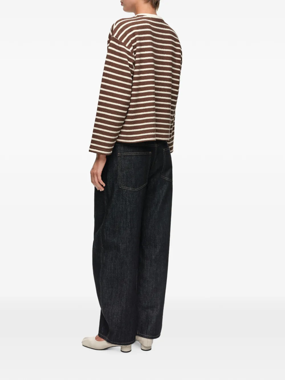 BIMBA Y LOLA Gestreept T-shirt met lange mouwen Bruin