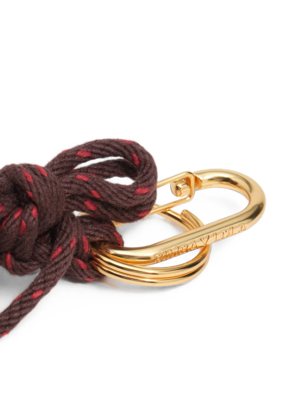 BIMBA Y LOLA Sleutelhanger met hart en koord Bruin