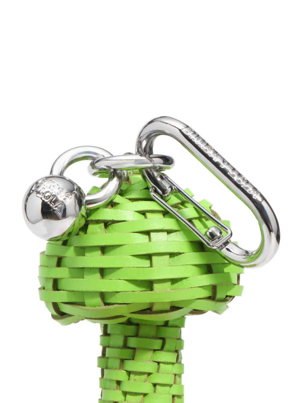 BIMBA Y LOLA Gevlochten sleutelhanger met paddenstoel Groen