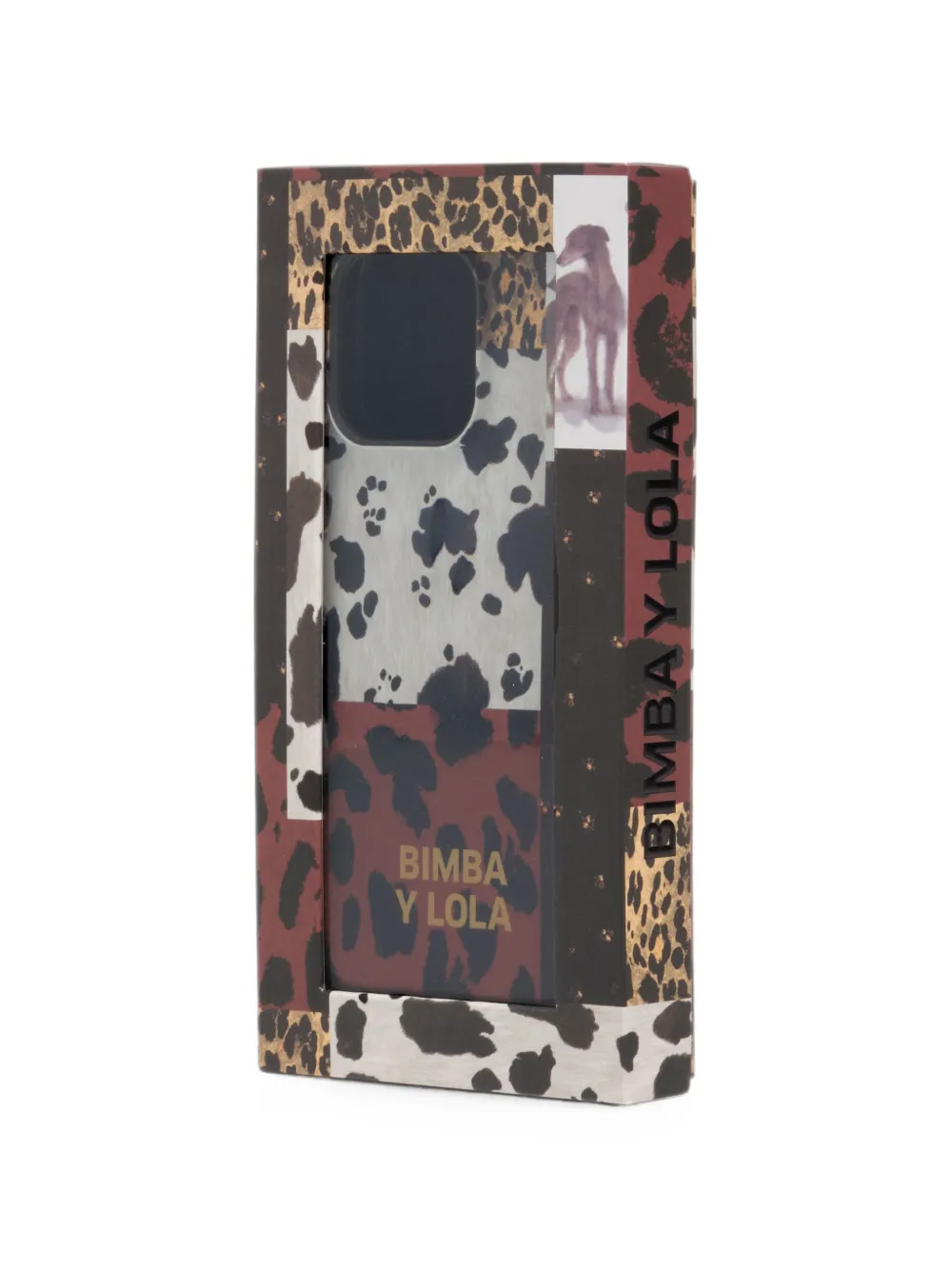 BIMBA Y LOLA Pony hard hoesje voor iPhone 16 Pro met patchwork Zwart