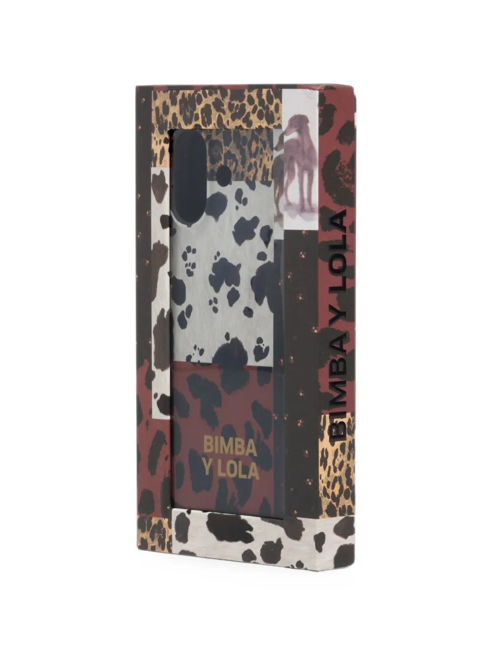 BIMBA Y LOLA Pony hard hoesje voor iPhone 17 met patchwork Bruin
