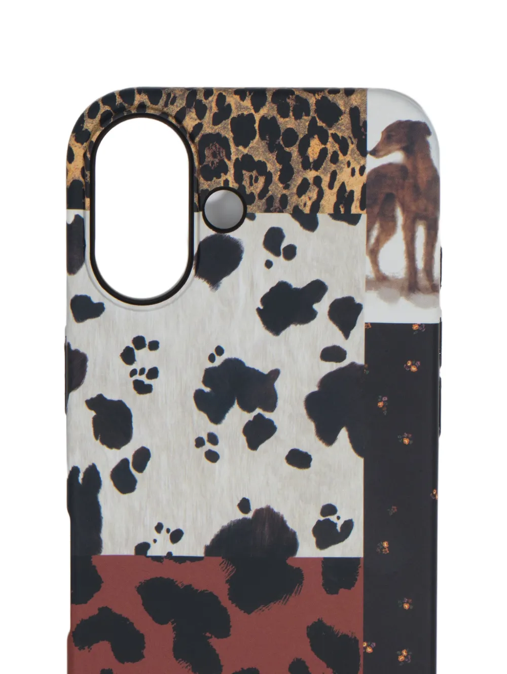 BIMBA Y LOLA Pony hard hoesje voor iPhone 17 met patchwork Bruin