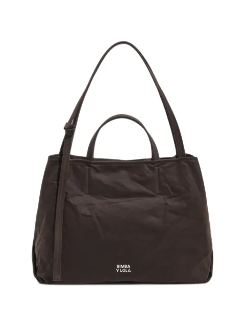 BIMBA Y LOLA large dark brown coated shopper bag