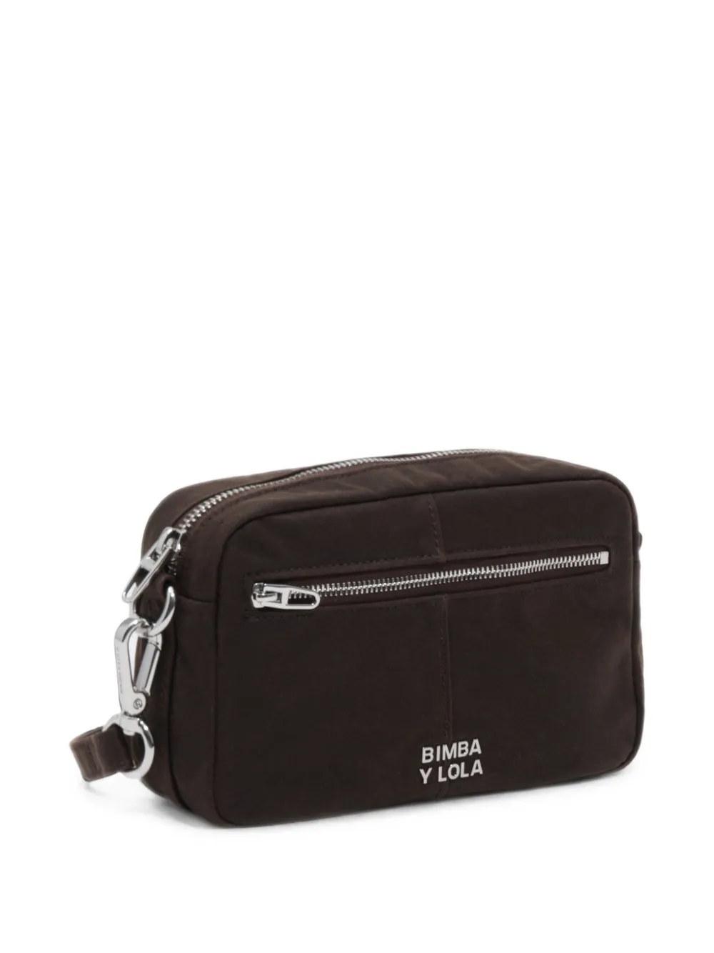 BIMBA Y LOLA Kleine gecoate crossbodytas Bruin