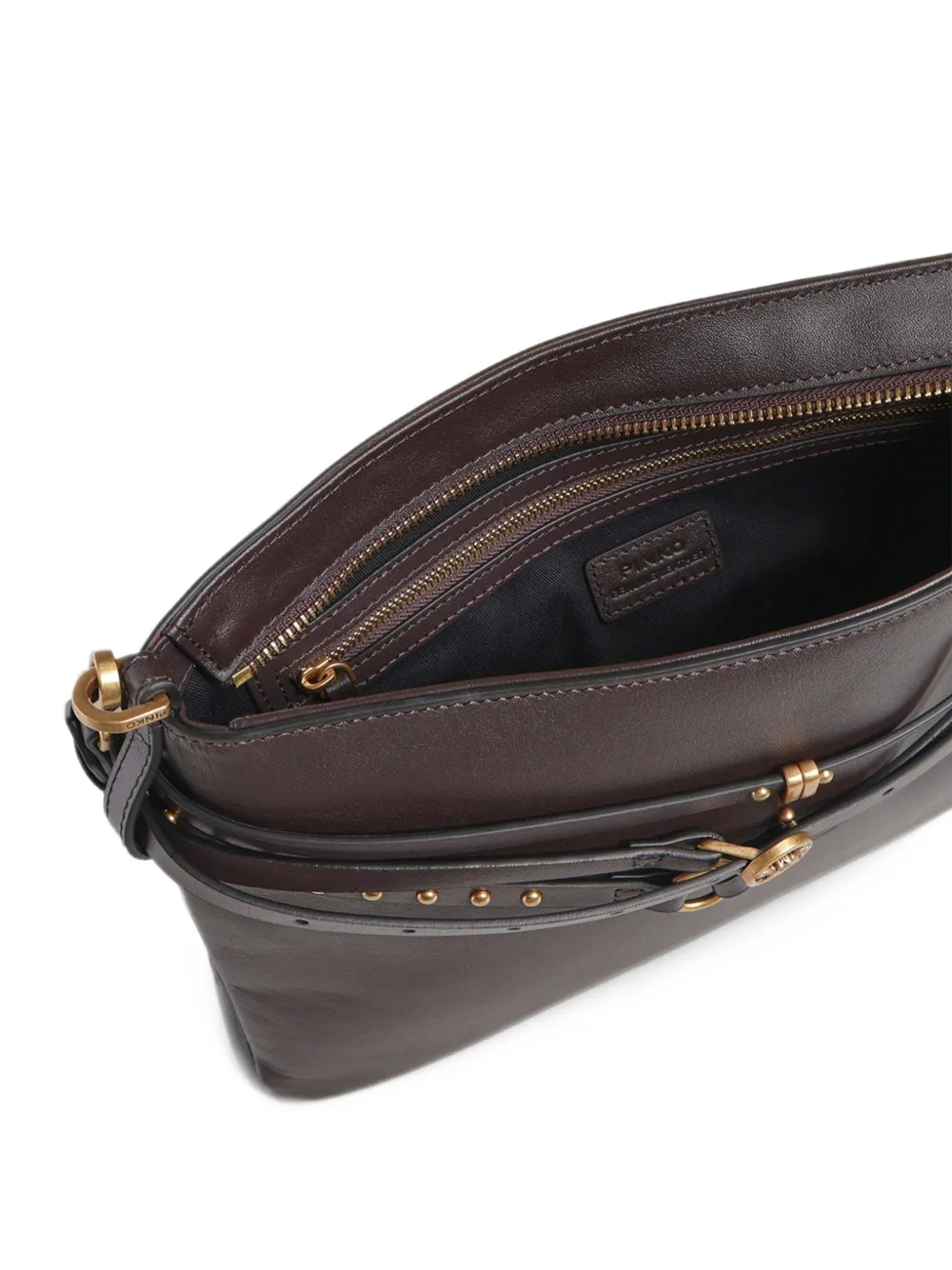 PINKO studded buckled shoulder bag Bruin