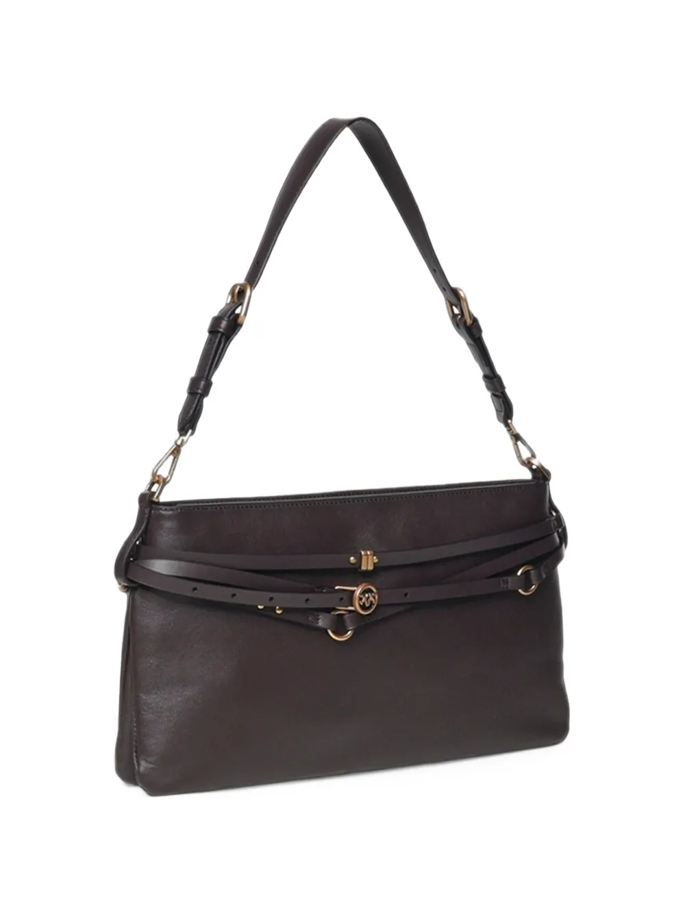 PINKO studded buckled shoulder bag Bruin