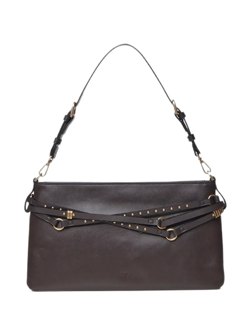 PINKO studded buckled shoulder bag Bruin