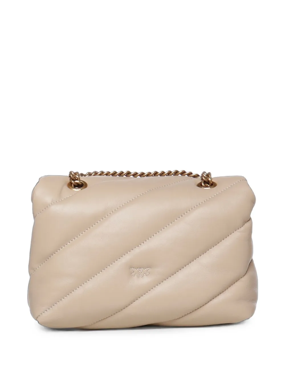 PINKO Mini Love Bag gewatteerde crossbodytas Beige