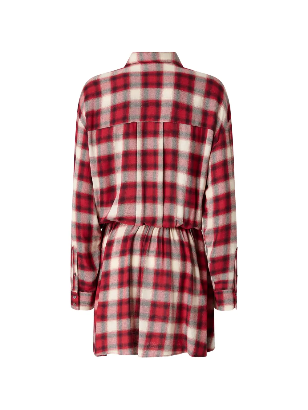 PINKO Geruite blousejurk met gespdetail Rood