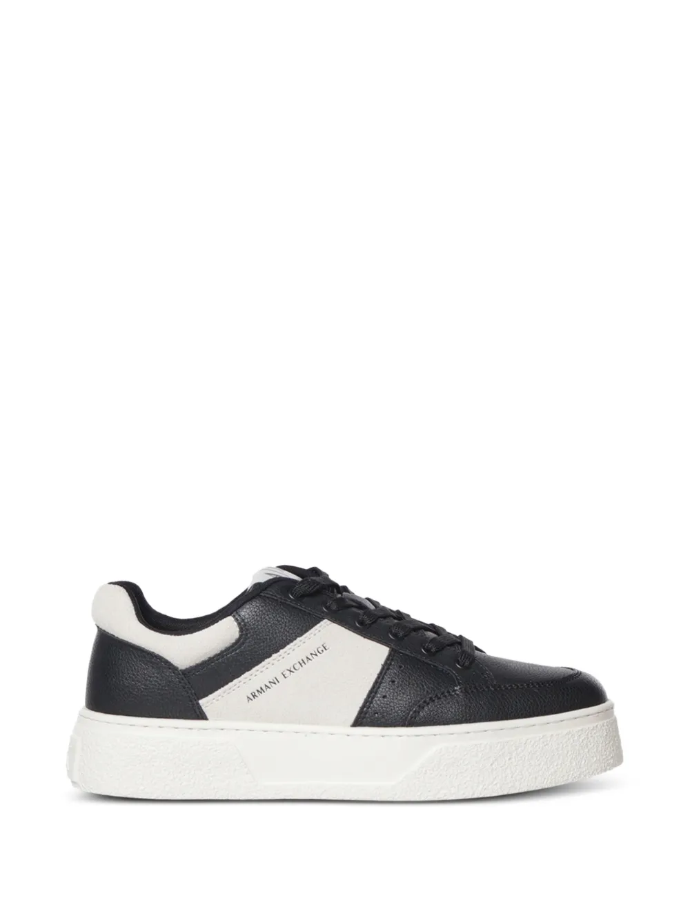 Armani Exchange logo-print panelled sneakers - Nero