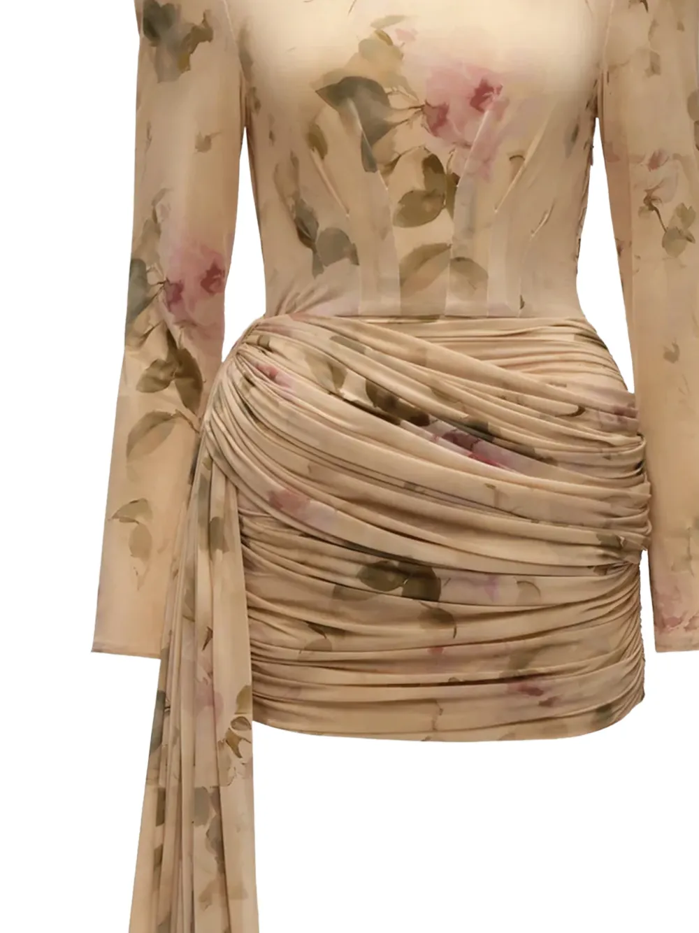 Magda Butrym Mini-jurk met bloemenprint Beige
