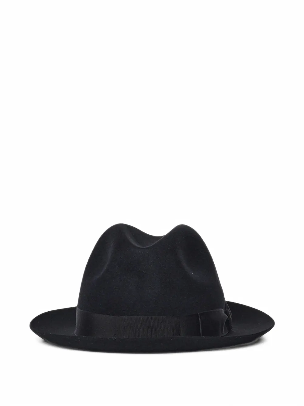 Borsalino Damiano grosgrain-trim fedora hat - Noir Borsalino Damiano grosgrain-trim fedora hat - Noir