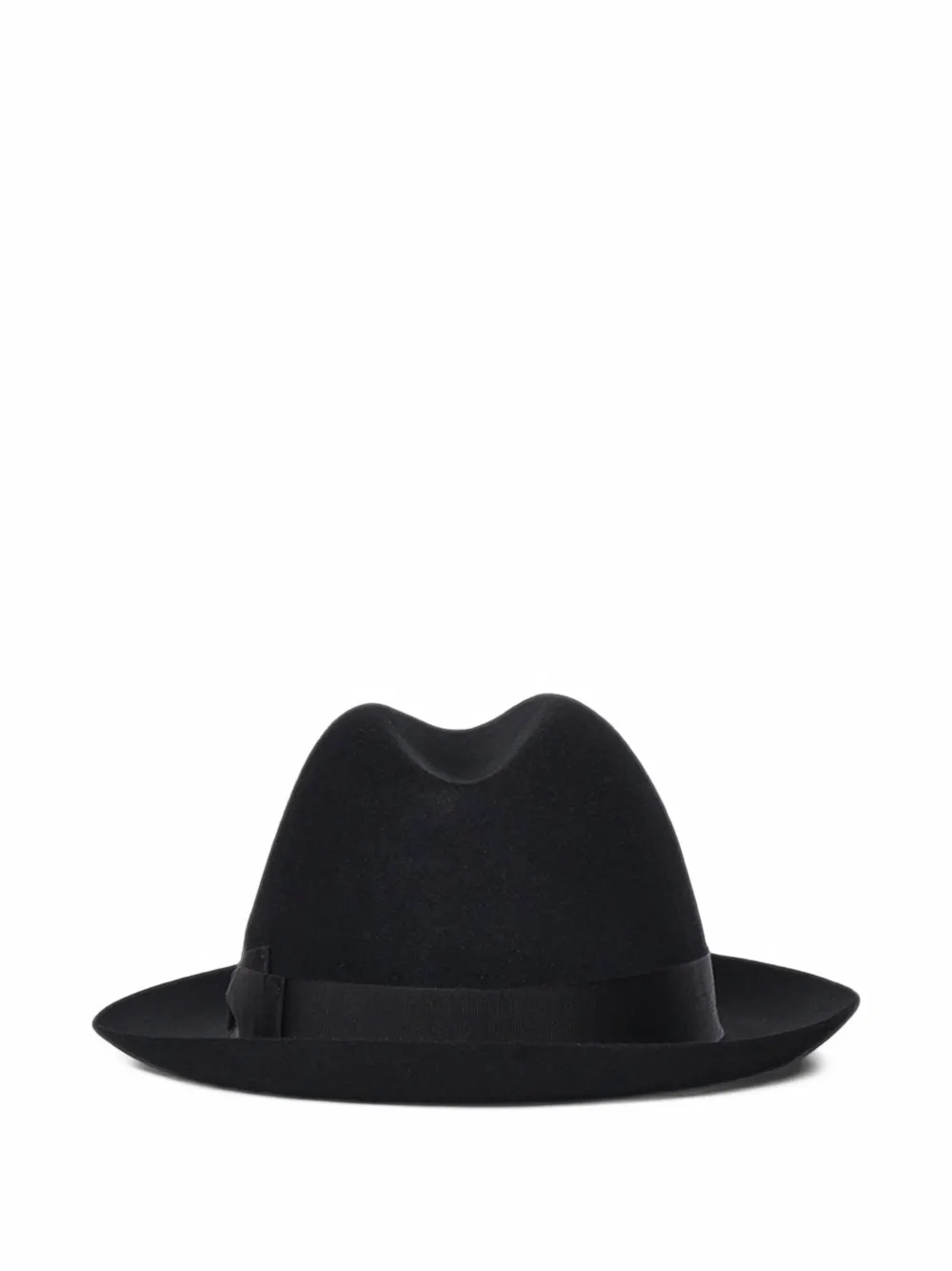 Borsalino Damiano fedora hoed met grosgrain afwerking Zwart