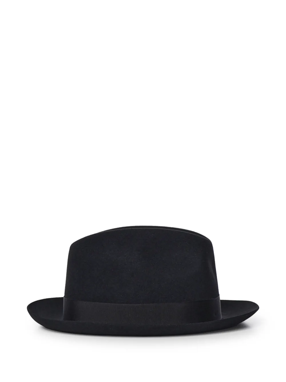 Borsalino Damiano fedora hoed met grosgrain afwerking Zwart