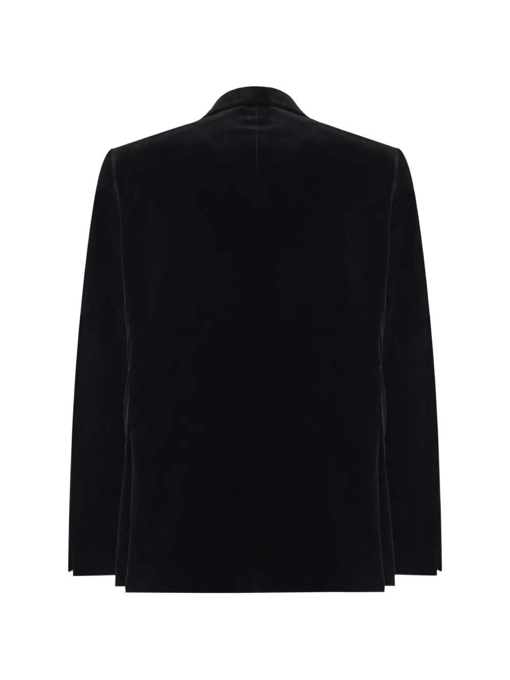 Lardini velvet peak-lapel blazer Zwart