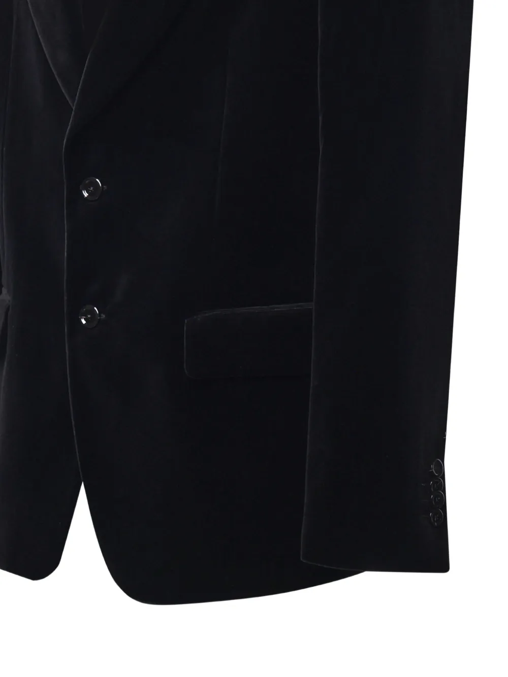 Lardini velvet peak-lapel blazer Zwart