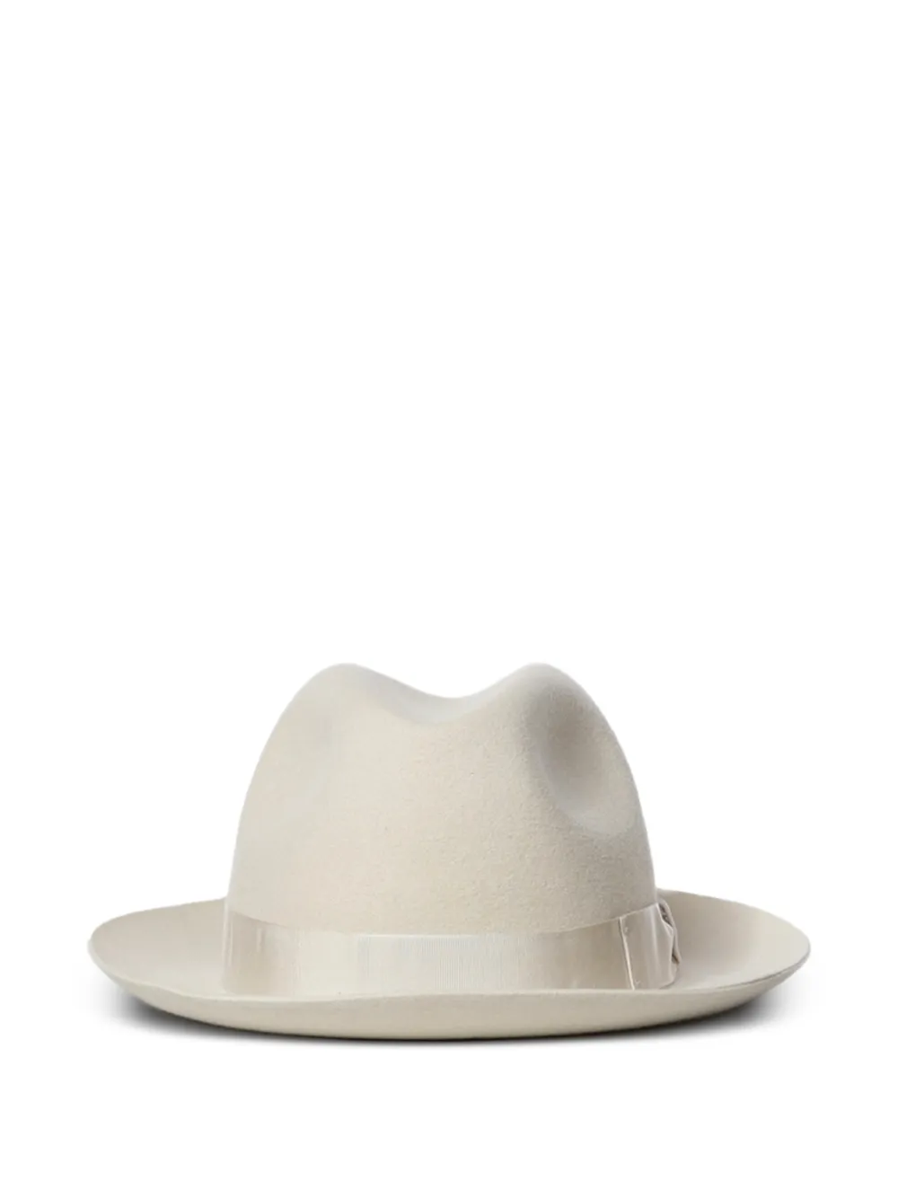 Borsalino Damiano fedora hoed met grosgrain afwerking Wit