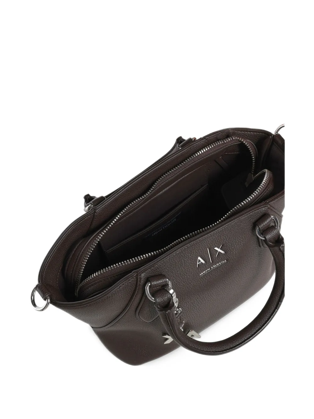 Armani Exchange Shopper met logoplakkaat Bruin