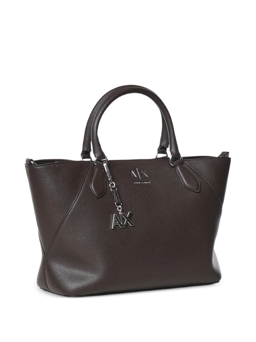 Armani Exchange Bewerkte schoudertas met logoplakkaat Bruin