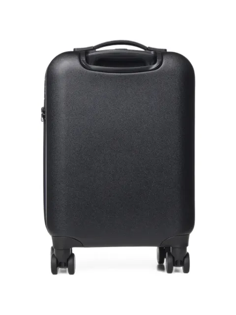 Armani Exchange logo-embossed ridged suitcase
