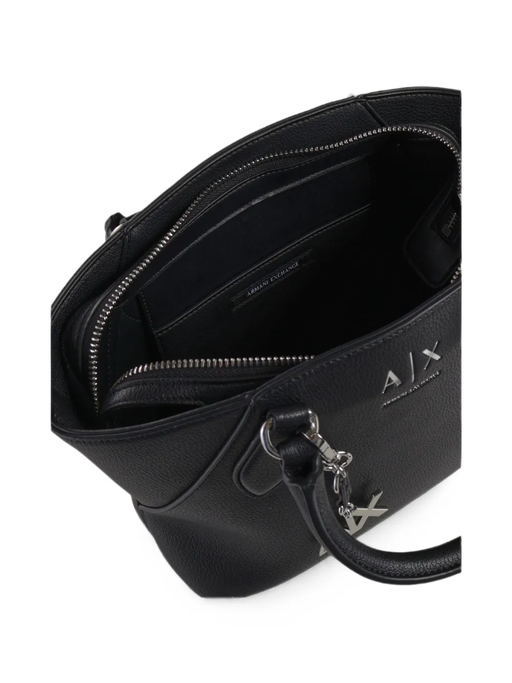 Armani Exchange Shopper met logoplakkaat Zwart