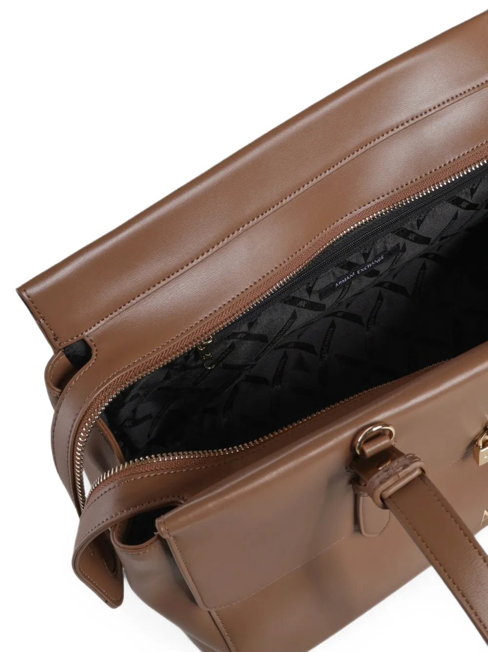 Armani Exchange Schoudertas met slot Bruin