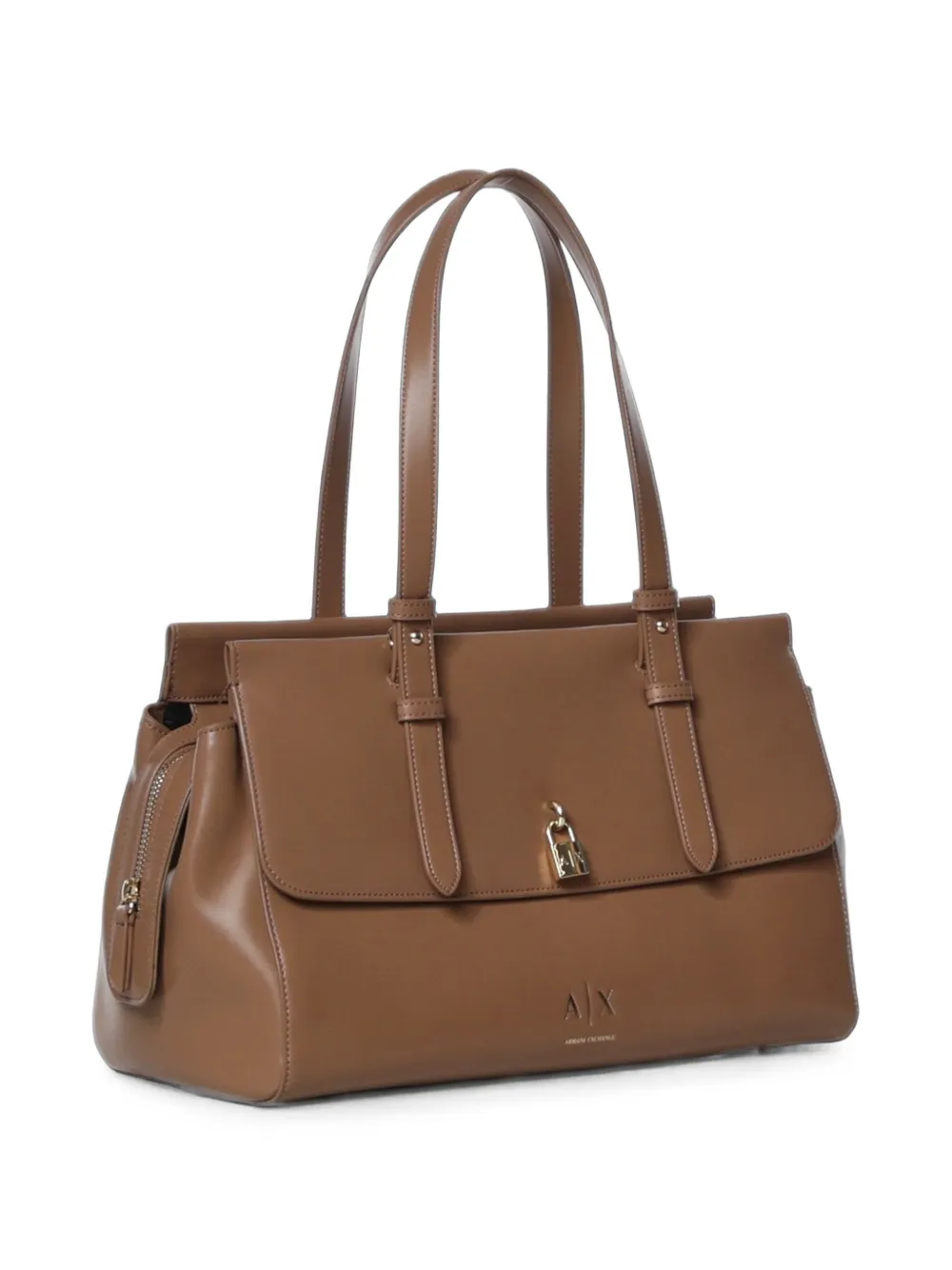 Armani Exchange Schoudertas met slot Bruin