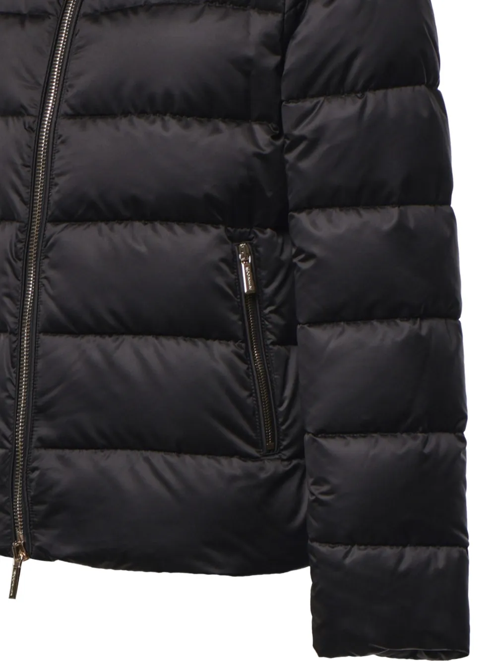 Moorer quilted funnel-neck puffer jacket Zwart